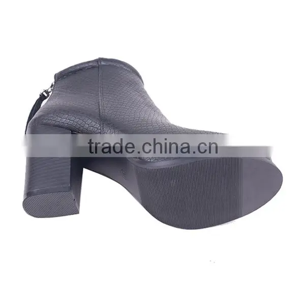 Fashionable Italian Woman Ankle Boots Gravity Walking Back Zipper High Heel Boots photo-6