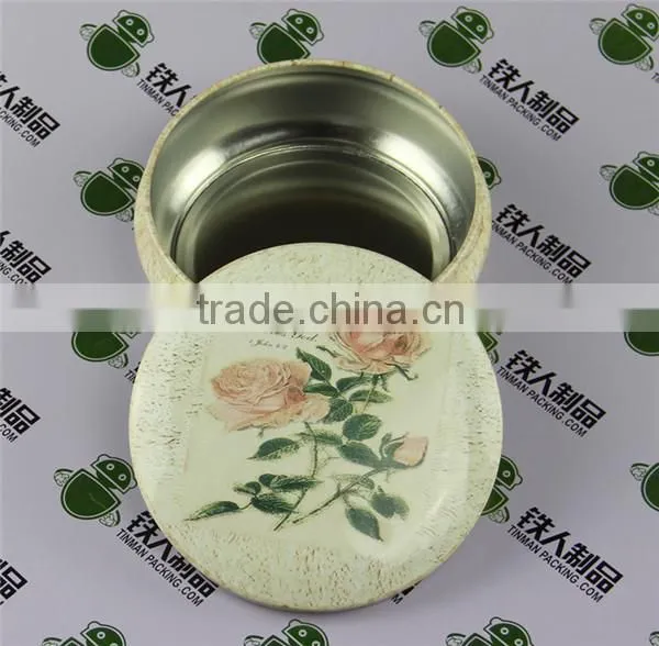 Round Bulging Shape Dried Flowers Metal Packaging photo-2