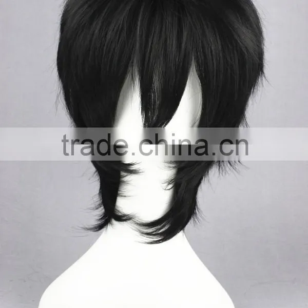 High Quality 35cm Short Straight DuRaRaRa -Orihara Izaya Black Synthetic Anime Wig Cosplay Costume Hair Wig Party Wig photo-3
