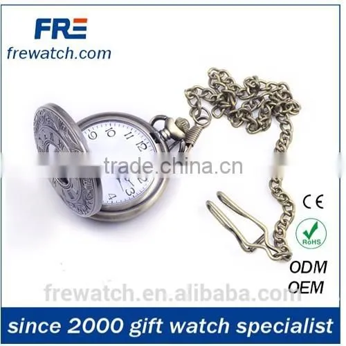 Retro Bronze Japan Movt Quartz Pocket Watch 46mm Pocket Watch photo-2