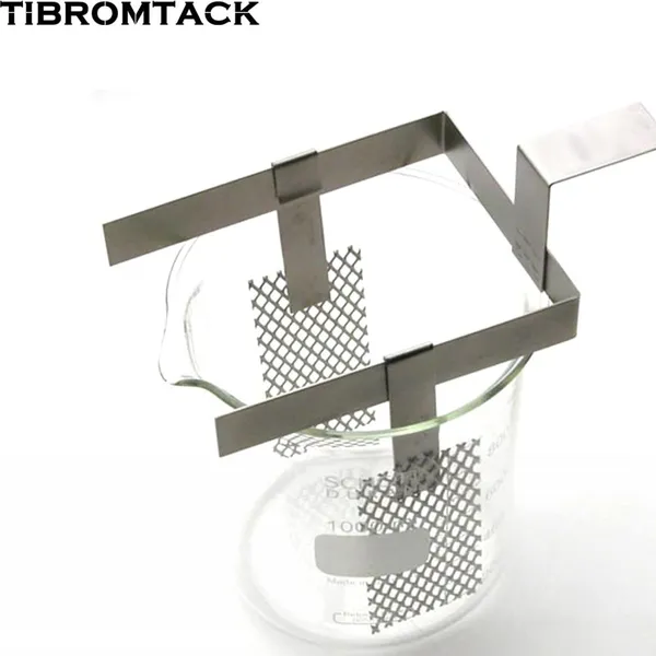 TIBROMTACK Jewelry Plating Plater Tool Mesh With Handle Titanium Anode Mesh With Platinum Coating for Rich Hydrogen Water and Ionized Water Generator photo-3
