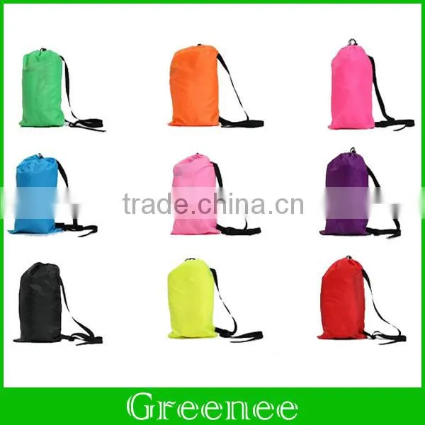 Fast Inflatable Hangout Air Sleep Hiking Camping Bed Beach Sofa Lounge Banana Sleeping Bags Lazy Lay Bag 15 Colors Can photo-2