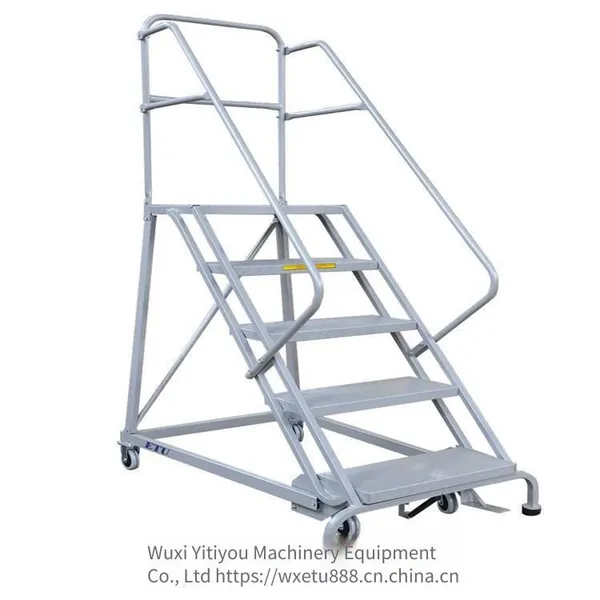 Supply, Rl355 American-style Steel Ladder, Mobile Pick-up Ladder With Automatic Brake Rl357 Rl3510