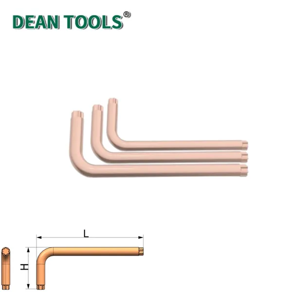 Non-Sparking Flower Type Allen Key Hex Key Wrench, L-Type Torx Allen Key, Flower Type Hexagon Socket Wrench, 6 Point Hex Screwdriver photo-3