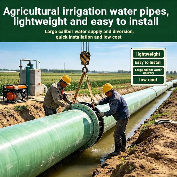 High Pressure Resistant GRE Pipe Industrial Fiberglass Pipe for Chemical Fluid Transport