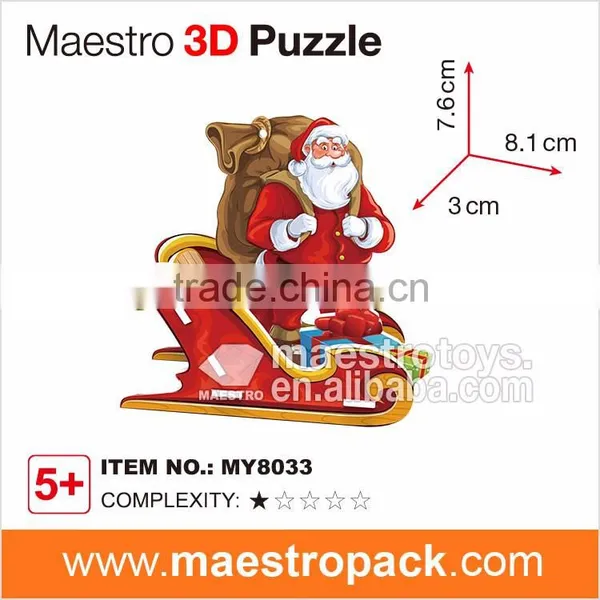 6PCS New Year Ornament 3d Puzzle Santa Claus photo-2