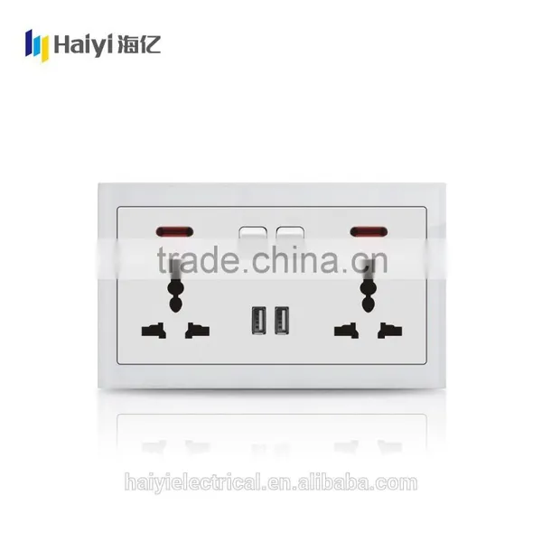Electrical Wholesale White Glass Panel Switch 2 Gang Switch 13a Socket photo-3