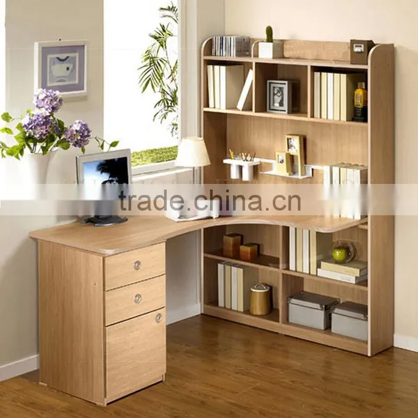 Furniture Foshan China Desk Bookcase Combination Study Table With Bookshelf (SZ-FCB387) photo-4
