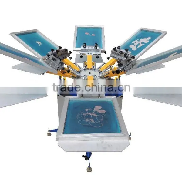 Custom 6 Color 6 Station Screen Printing Machine With Micro Registration photo-2