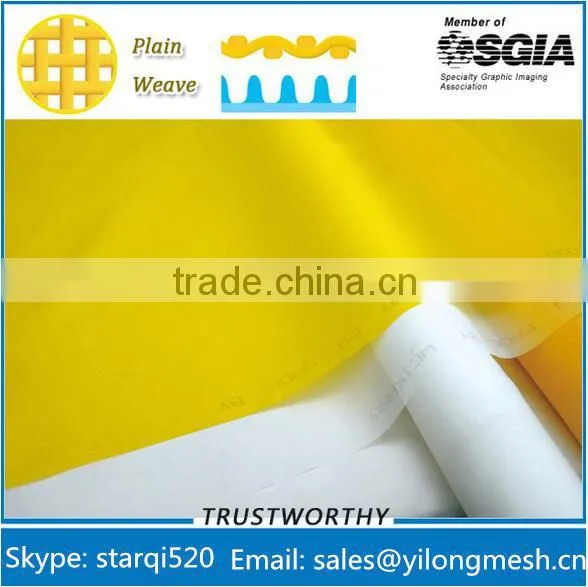 White/Yellow Dpp 80T 200mesh 100% Polyester Monofilament Silkscreen Printing Mesh photo-3