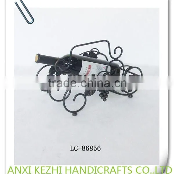 LC-76714 Single Bottle Metal Wine Rack With Leaves photo-3