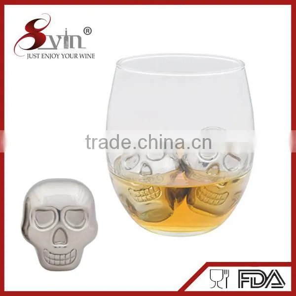 NT-WI006 Skull Head Whiskey Cubes Stainless Steel Whiskey Stones photo-2
