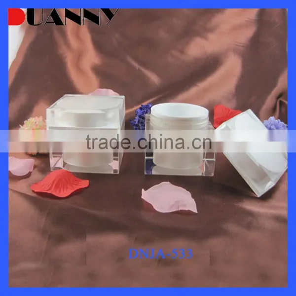 Hot Sale Customized Square Columnar 15ML 30ML 50ML Acrylic Plastic Empty Skin Care Cosmetic Jar photo-5