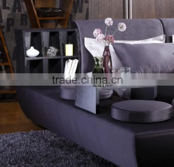 B1197A Elegance Comfy Upholstered Solid Wood Bed Box Bedroom Bed photo-4