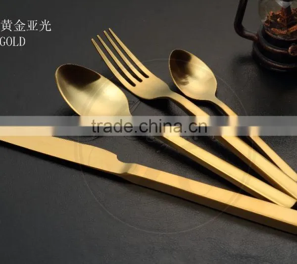 flatware set,gold plated flatware,gold flatware