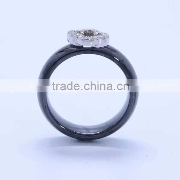 Best Products for Import New Hot Design Ceramic Zircon Ring Black Ring photo-3