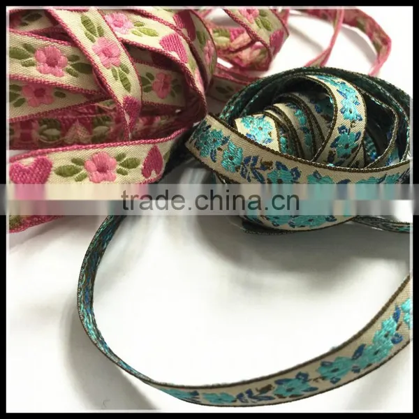 Pink Heart Printed Embroidery Ribbon Manufacturing in Dongguan for Decoration photo-5