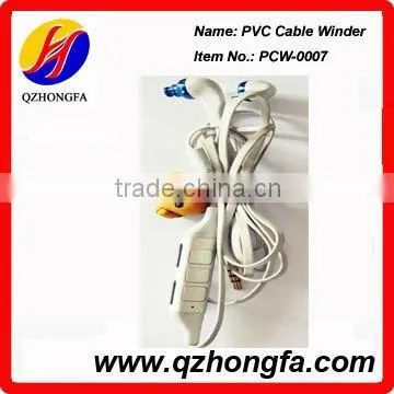 Cute Animal Shape PVC Cable Winder for Promotion