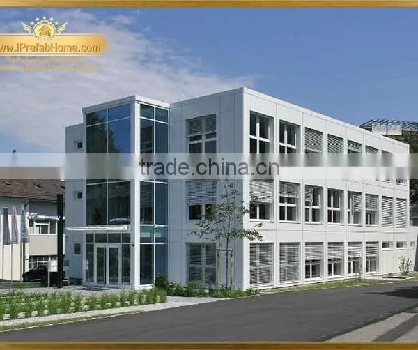 IPrefab-LPOBS-M6 2016 Hot Design Artistic Creative 3 Three Storey Steel Structure Office Building Prefab Luxury Mansion