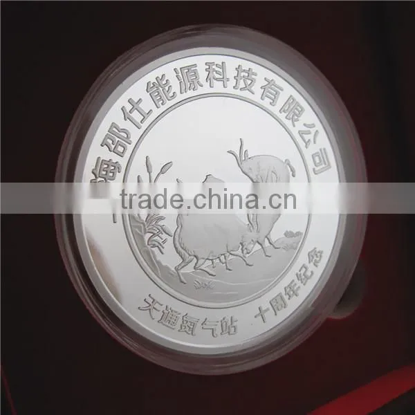 Newly Chinese Company Listing Using Commemorative AG 999 Silver Coin With Luxury MDF Wooden Box photo-4
