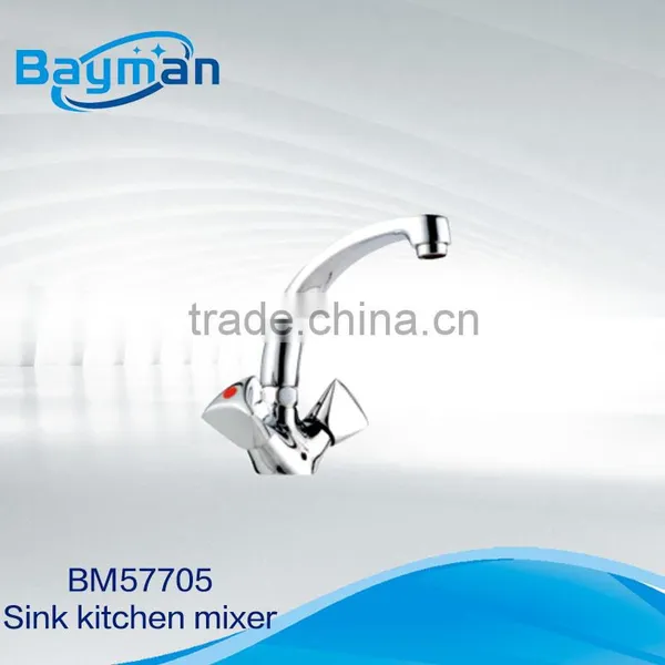 Classic Double Handle Brass Body Kitchen Faucet/Mixer (BM57705)