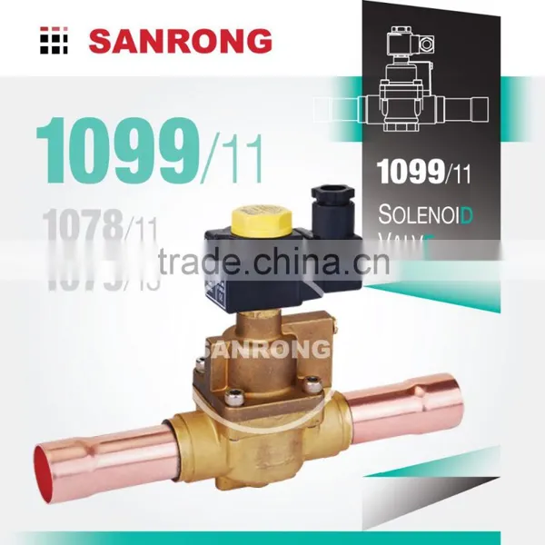 1099/11 1078/11 1079/13 Solenoid Valves With 220v 230v AC, Castel Solenoid Valve With 1-3/8 1-5/8 ODF Solder