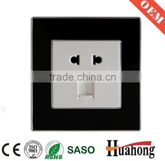 Acrylic 2 Pin Wall Socket With Tel Socket