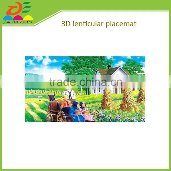 China Custom Made pp 3d Lenticular Placemat photo-2