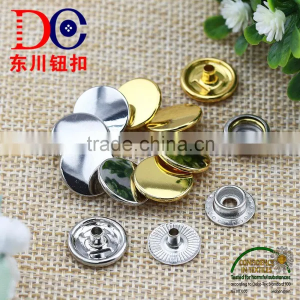 Hot Selling Quality Snap Button Hanging Plating Silver/Gold Ring Snap Button for Jacket