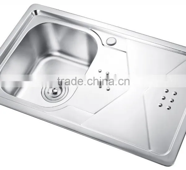 SC-129 China Supplier Most Hotsale Single Bowl Stainless Steel Sink With Drain Board photo-6