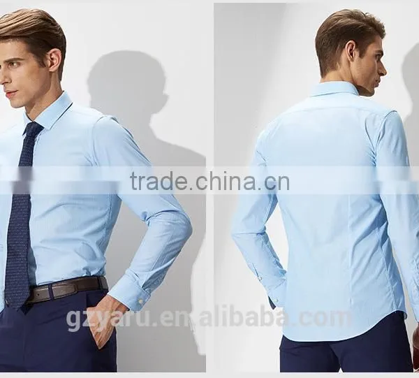 Men's Classical Business Dress Cotton Long Sleeve Shirt photo-2