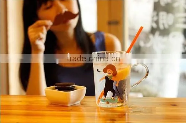 Handle Glass Cup Mug Clear Glass Coffee Mug photo-2