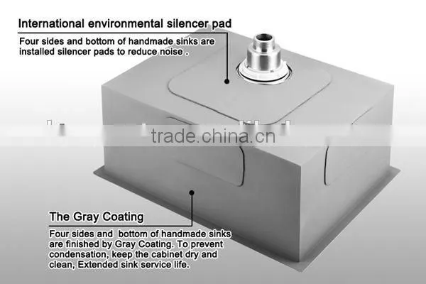 Commonly Used Garden Outdoor Sink 16 Gague Undermouint Single Handmade Kitchen Sink photo-5