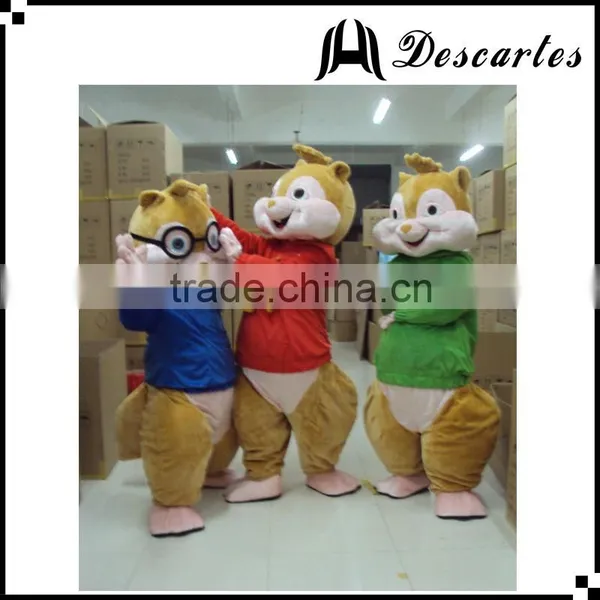 Famous Festival Dress Three Squirrels Walking Costume for Adults