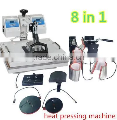 Due to Double Heating 8 in 1 Heat Pressing Machine for Sale