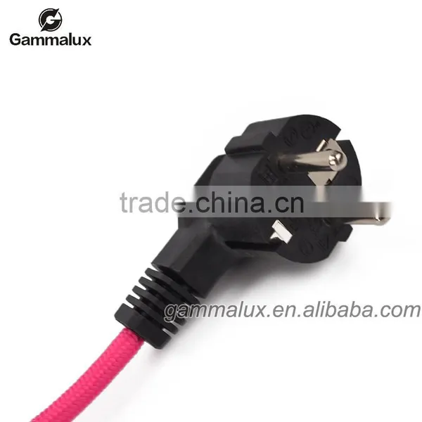 Pink Textile Cable Wire With E27 Ceramic Lamp Holder With Dimmer Switch photo-5