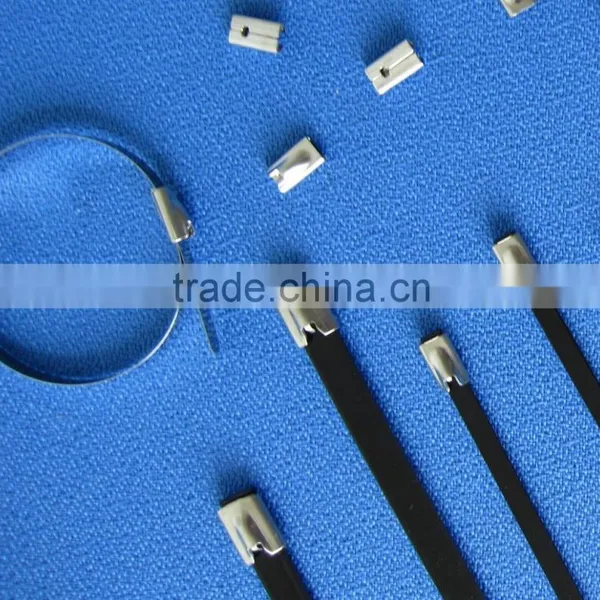 Qiligang PVC Ball Lock Stainless Steel Cable Ties