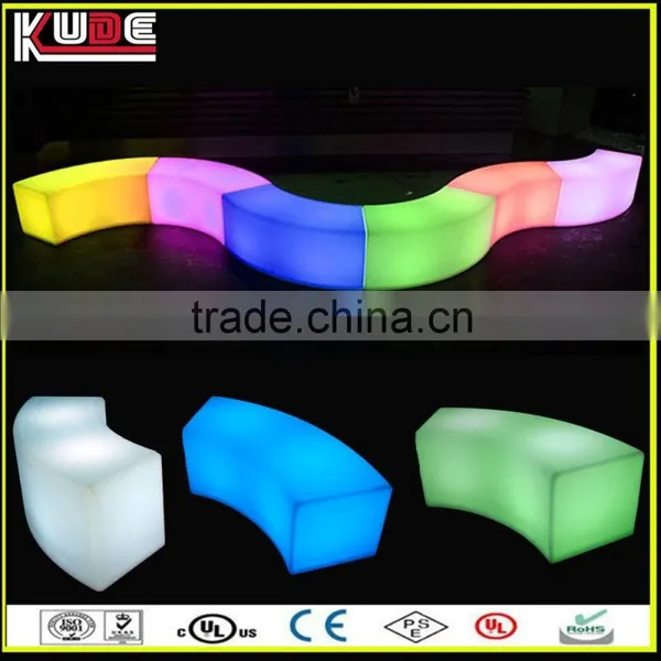 Popular RGB Led Rechargeable Plastic LED Stool, Outdoor Circle Seat Stool With Remote Controller photo-4