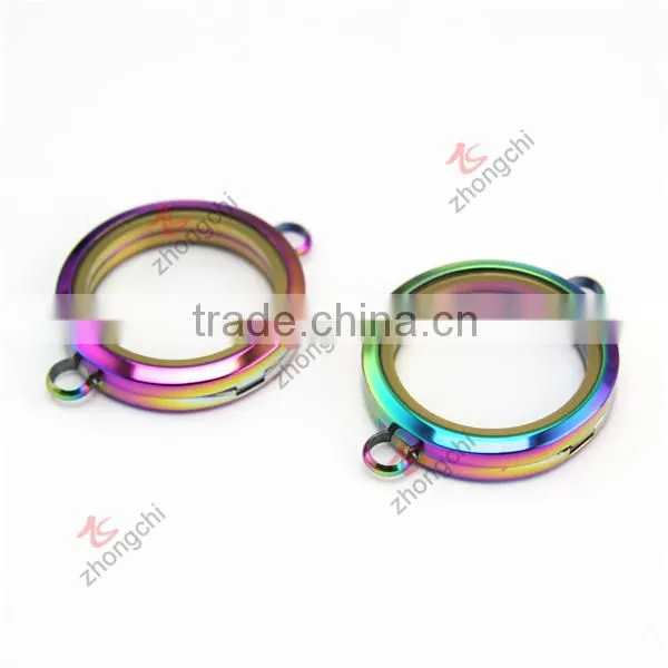 Alloy Rainbow Color Magnets Open Story Charms Lockets Girl Gifts (RLE-51024) photo-5