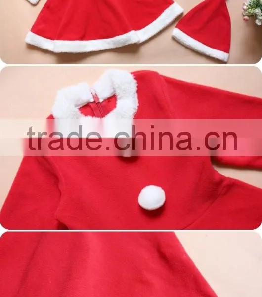 Girls Winter Fall Dresses Very Cute Red Baby Girls Christmas Outfits With Hat photo-2