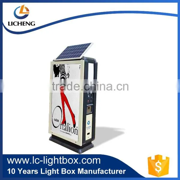 Lockable Aluminum Frame Waterproof Solar Light Box for Outside/outdoor ad photo-4