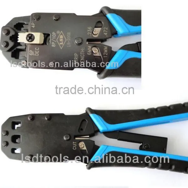 LSDbrand LT-200R RJ10 RJ11 RJ12 Modular Plug Crimping Amp Network Tool for Rj45 Keystone Jack Network Hand Tools Crimper photo-2