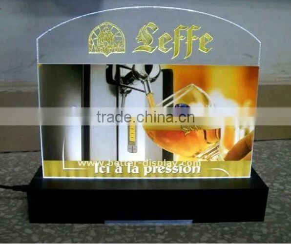 custom acrylic led sign board with laser