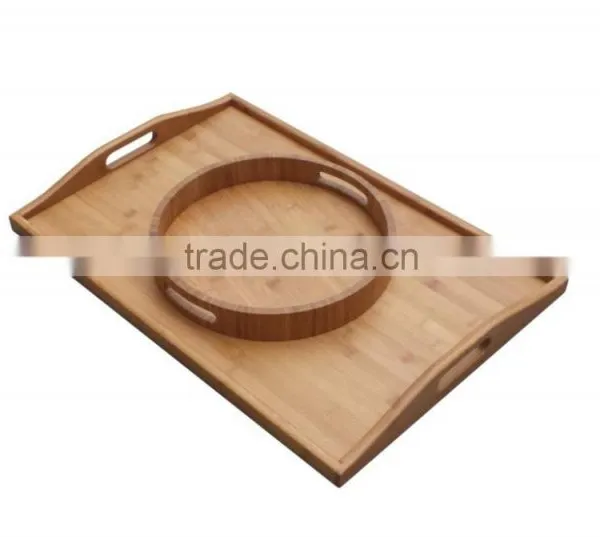 Bamboo Serving Tray With Handle