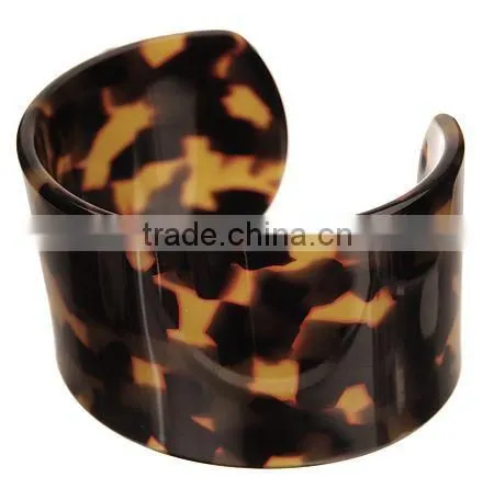 Cellulose Acetate Handmade Tortoise Shell Cuff Bracelet photo-4
