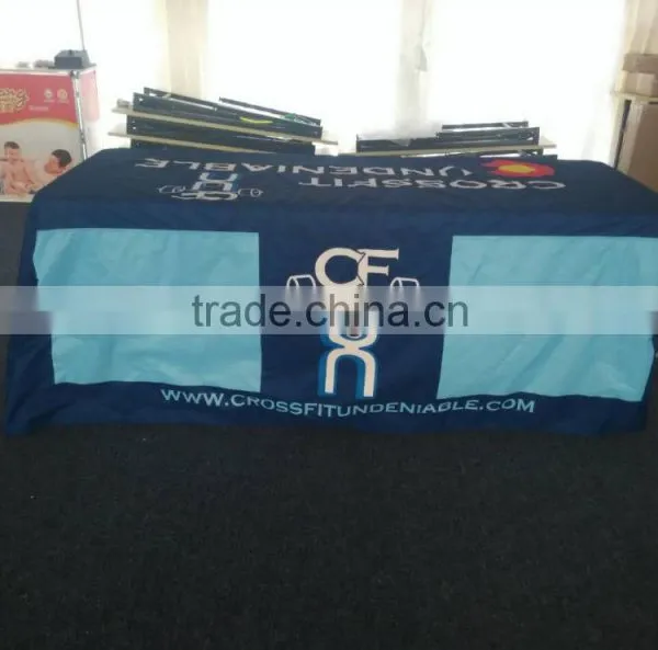 Customized Size Digital Printing Draped Table Cloth Advertising photo-3