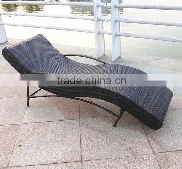 Outdoor Wicker Rattan Chaise Sun Beach Pool Lounge Furniture photo-2