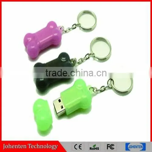 Dog Bone Shape Usb Flash Drive 8GB Pvc Usb Promotional Personalized Appreciation Gifts & Promotions