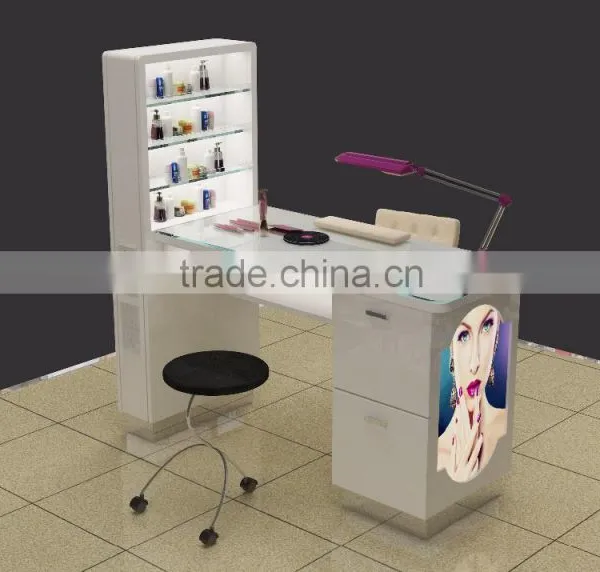 CE Certification Manicure Salon Table Nail Bar Furniture With Your Logo photo-3