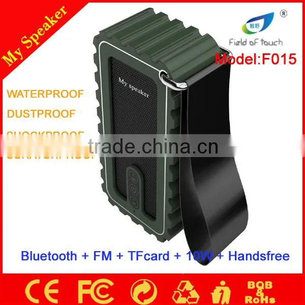 F015 Model Army Green Color 10w Shockproof Bluetooth Speaker photo-6